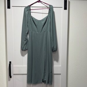Forever 21 Sage Long Sleeve Dress